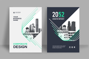 City Background Business Book Cover Design Template