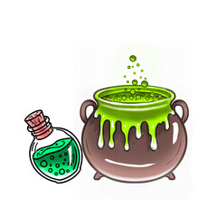 vector illustration of a pot of tea