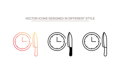 Sacrifice Time icon design with white background stock illustration