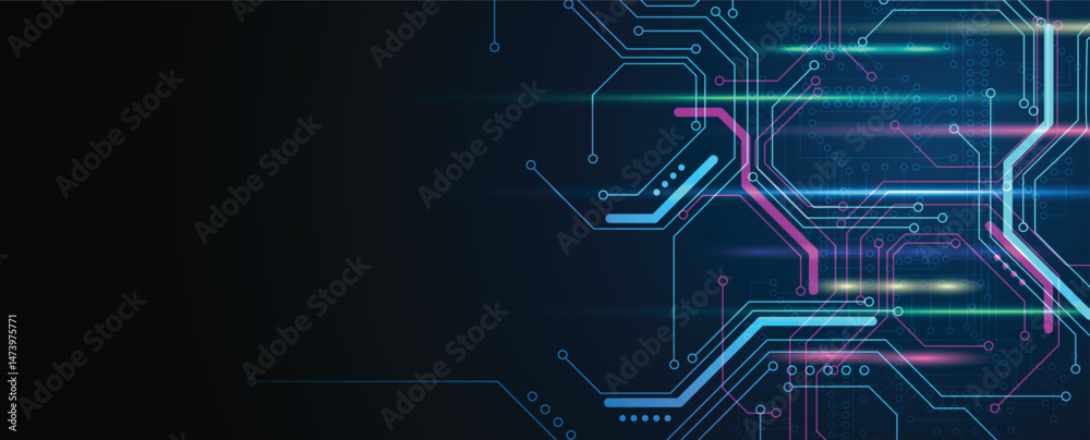 Poster abstract circuit board technology concept background
