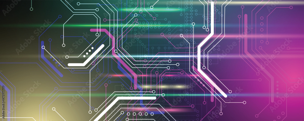 Aufkleber abstract circuit board technology concept background