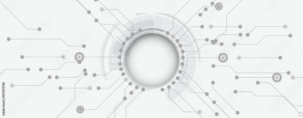 Poster Abstract circuit board technology concept background