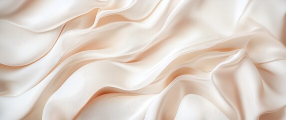 Obraz premium Soft, Flowing Cream Silk Fabric