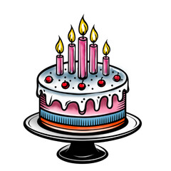 birthday cake with candles