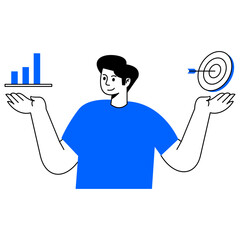 Businessman Working Activity Vector Illustration