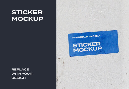 Sticker Mockup Paper Template Texture Street Urban