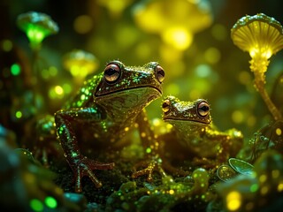 Obraz premium Enchanting 3D Fairy Tale Book with Peridot Glow