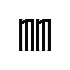 MM monogram logo design letter text name symbol monochrome logotype alphabet character simple logo