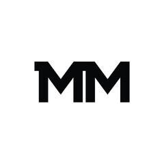 MM monogram logo design letter text name symbol monochrome logotype alphabet character simple logo