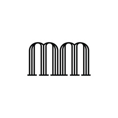 MM monogram logo design letter text name symbol monochrome logotype alphabet character simple logo