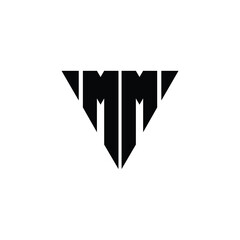 MM monogram logo design letter text name symbol monochrome logotype alphabet character simple logo