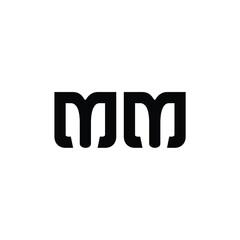 MM monogram logo design letter text name symbol monochrome logotype alphabet character simple logo