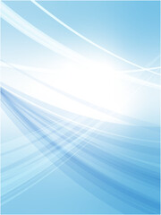 透明感あふれる抽象的なウェーブ背景_水色