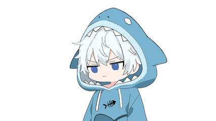 Fototapeta premium Fin-tastically Funny Shark Costumes