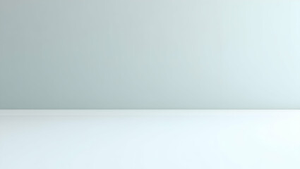 Serene Minimalist Interior, A Light and Cool Grayish Blue Room Corner with Subtle Gradient and Soft Lighting, Perfect for Mockups and Backgrounds - Space Concept