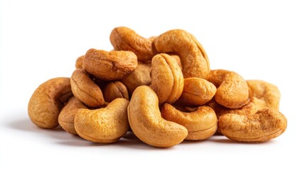 Fototapeta premium A Delicious Pile of Roasted Cashews, Perfect Snack for Anytime