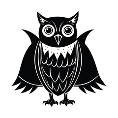 owl on white background