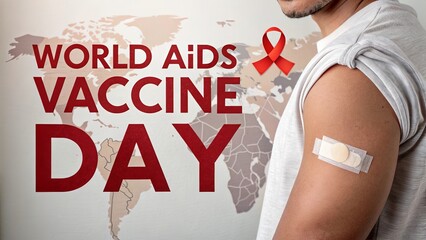 World AIDS Vaccine Day, Vaccinated arm symbolizes commitment to end AIDS through immunization efforts.