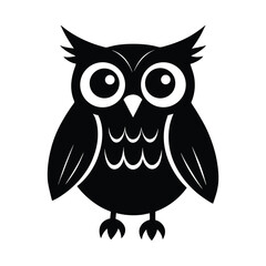 owl on white background