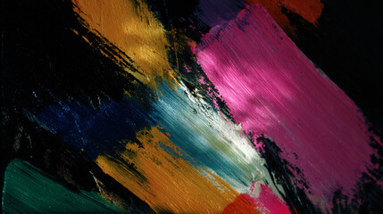 Abstract painting with bold strokes and vibrant colors, expressing freedom and creativity.
