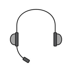 Headphones symbol. headphones icon. vector background white background simple eps 10 .icon vector aris color