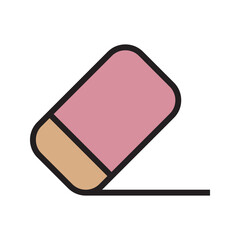 eraser icon template. template deleted Eraser icon in trendy flat style isolated on white background. Eraser silhouette symbol for your website design, logo, app, UI. Vector illustration, EPS10.