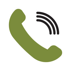 Call icon Flat line illustration Phone call icon. Telephone icon symbol. Vector illustration