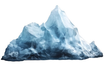 Obraz premium Realistic iceberg on transparent background isolated png cutout element