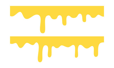 illustration of flowing honey. honey drips seamless patterns on white background.