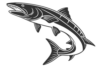 pike sihouette black vector