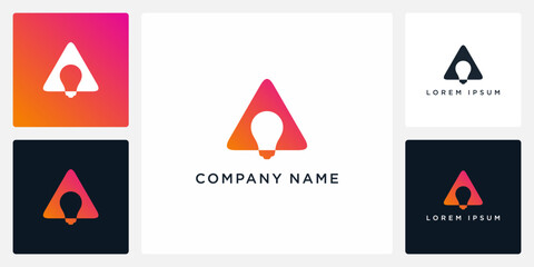 Letter A bulb logo idea