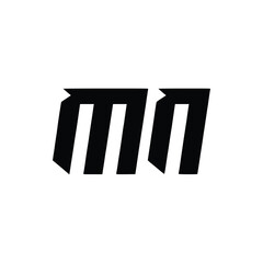 MN monogram logo design letter text name symbol monochrome logotype alphabet character simple logo