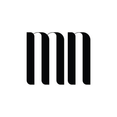 MN monogram logo design letter text name symbol monochrome logotype alphabet character simple logo