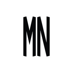 MN monogram logo design letter text name symbol monochrome logotype alphabet character simple logo