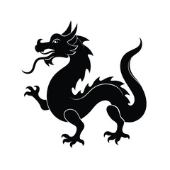 black and white dragon