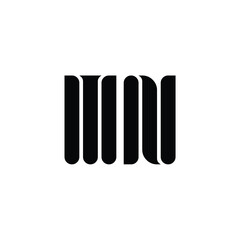 MN monogram logo design letter text name symbol monochrome logotype alphabet character simple logo