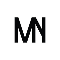 MN monogram logo design letter text name symbol monochrome logotype alphabet character simple logo