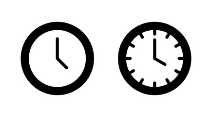 Clock icon vector. Time sign and symbol. watch icon
