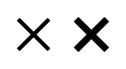 Obraz premium Close icon vector. Delete sign and symbol. cross sign