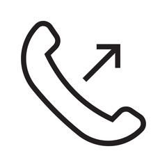 Phone icon vector. iphone incoming call Telephone icon symbol isolated. Call icon simple black line