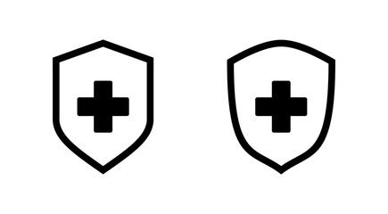 Health insurance icon vector. Insurance health document sign and symbol