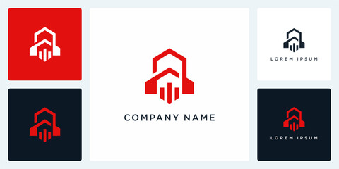 Abstract letter A and rocket logo