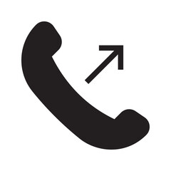 Phone icon vector. iphone incoming call Telephone icon symbol isolated. Call icon simple black line