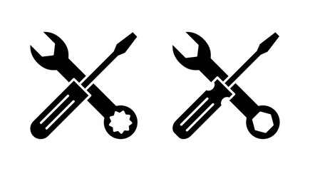 Repair tools icon vector. tool sign and symbol. setting icon. Wrench and screwdriver. Service