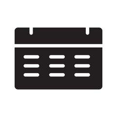 Ikon simbol kalender terisolasi pada latar belakang putih ikon latar belakang putih sederhana