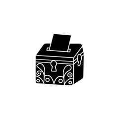 creative details Ballot Box icon Vector Illustration