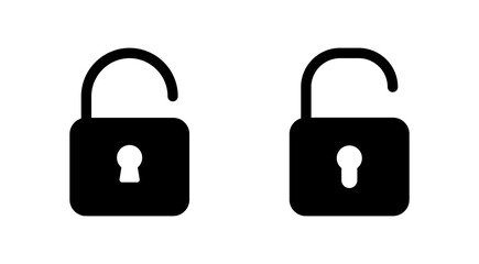 Unlock icon vector. Unlock sign and symbol. unlocked padlock icon