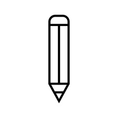 Pencil flat icon. Single high quality outline symbol of graduation for web design or mobile app.