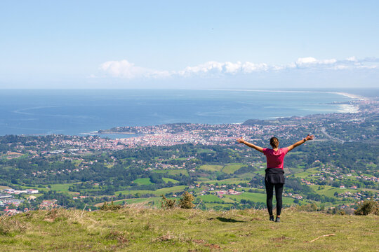 Beautiful view from "Manddale" mountain in Lapurdi (France)