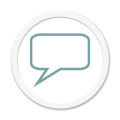 Naklejka premium Kontakt oder Sprechblase Symbol auf weißem Button